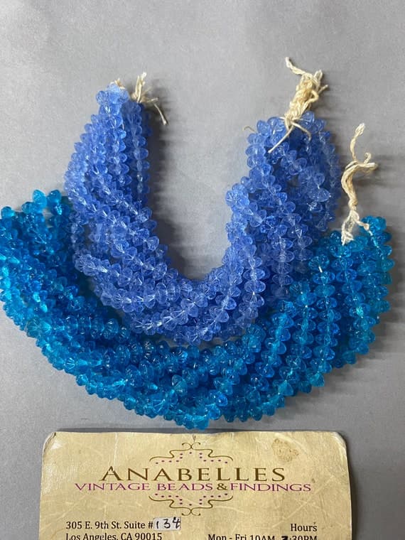 Vintage Czech Faceted Rondelle